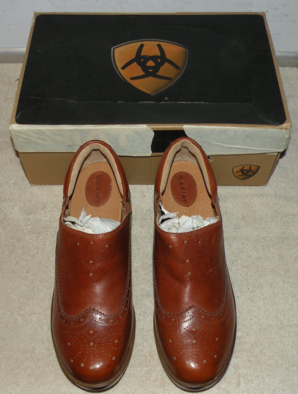 Ariat Bradford Women’s Size 11 B Leather Mule Clogs Cognac 10016420 Box